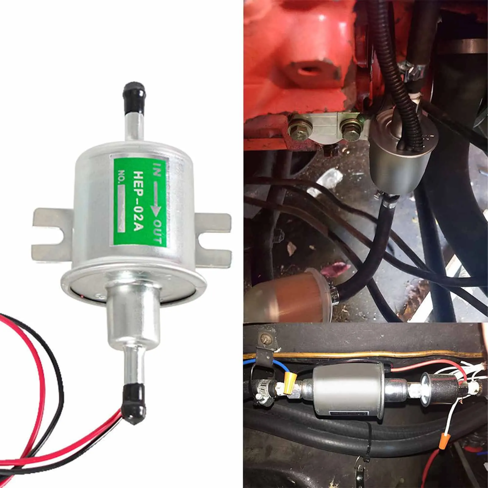 HEP-02A 12V OE Pompa elettrica del carburante benzina a bassa pressione di alta qualità per escavatore della pompa di trasferimento del carburante della pompa diesel del motociclo dell'automobile