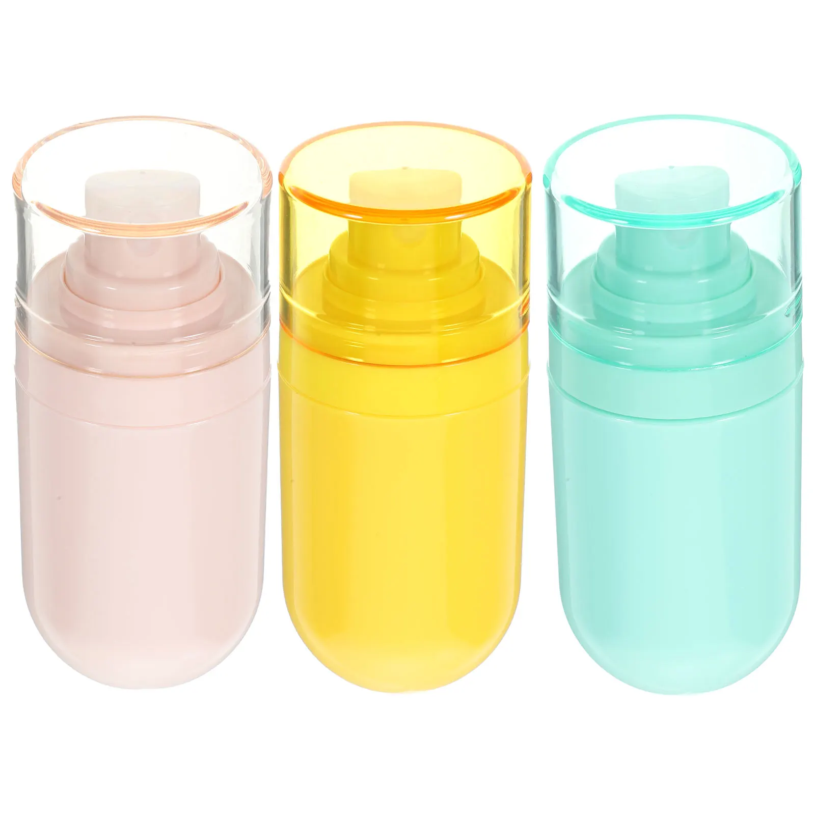 

3pcs Vacuum Bottles Refillable Travel Toiletry Containers Shampoo Lotion Portable Leakproof Set For Outdoor Toiletries