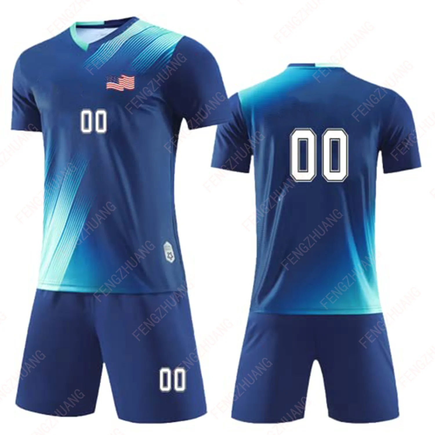 Training Absorb Sweat Outdoors Exercise Jersey Kids Youth Adult Soccer Uniforms Shirts Shorts Adult&Kid Jersey Set