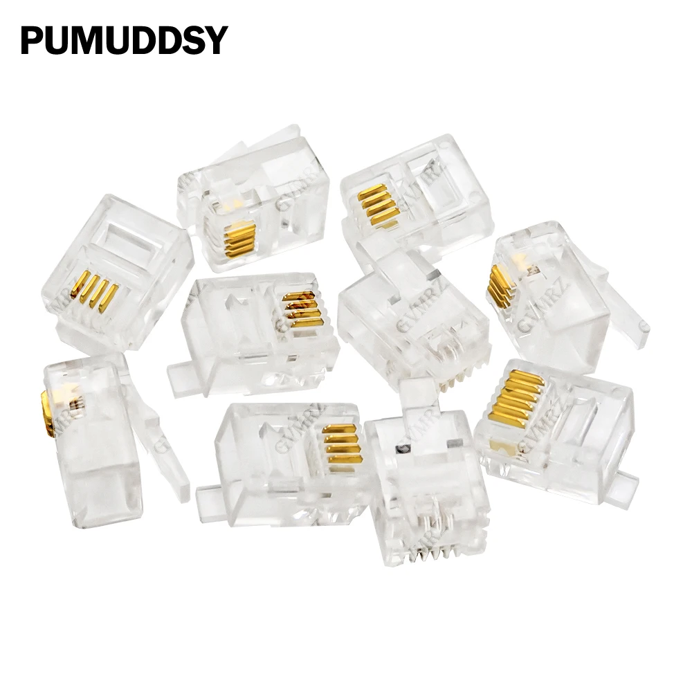 4P/6P/8P 4P4C 6P6C RJ11 6P4C Cable End Connectors Plugs 4P/6P/8P telephone connector internet connector  RJ45 8P8C Crystal RJ9