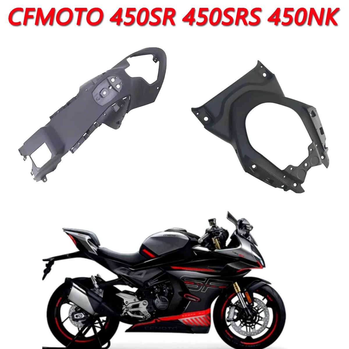 

FOR CFMOTO CF400-6 450NK 450SRS Motorcycle 450SR Frame Bottom Plate Seat Cushion Lower Guard Trim Plate Rear Bottom Plate