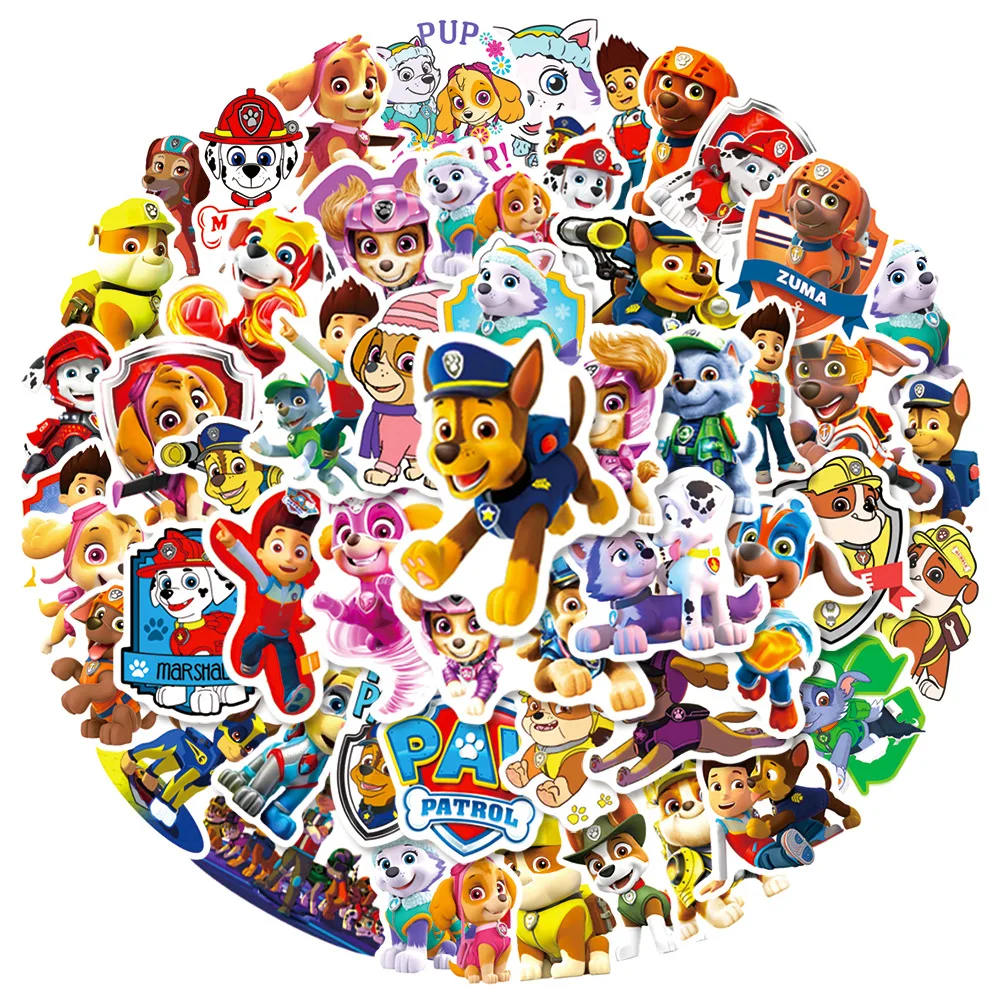 10/30/50PCS PAW Patrol Fun Children Cartoon Stickers Decoration Suitcase Scrapbooking Phone Laptop Stationery Kid's Toy Sticker