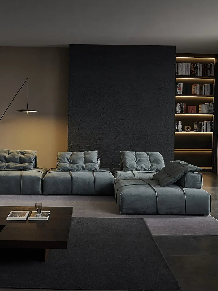 

Italian baxter Panama sofa matte cloth designer minimalist showroom tofu module