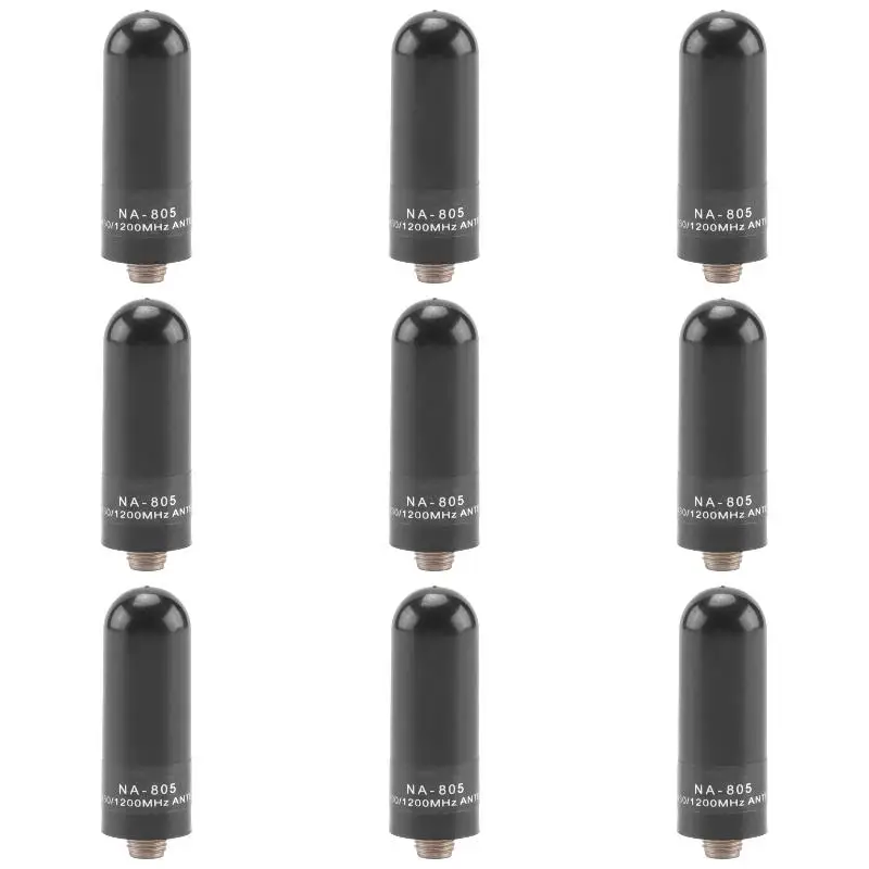 9Pack X(805 SMA Female Dual Band Short Antenna for UV-5R GT-3 Walkie Talkie)