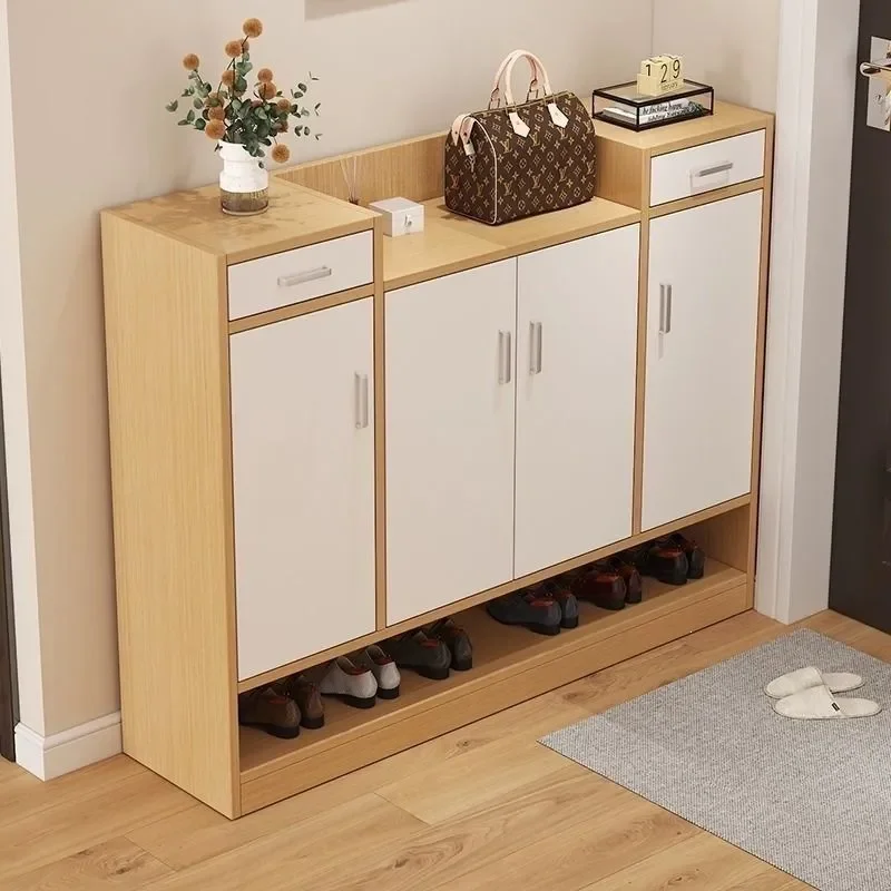Large Capacity Shoe Cabinet for Home Entrance Porch Balcony Dust Proof Locker Modern Simple Foyer Storage Shoe Rack