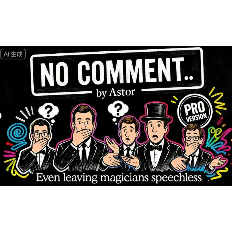 No Comment PRO Magic Trick Silent Visual Effect No Words Needed Close Up Stage Illusion Gimmick Mentalism Professional Magician