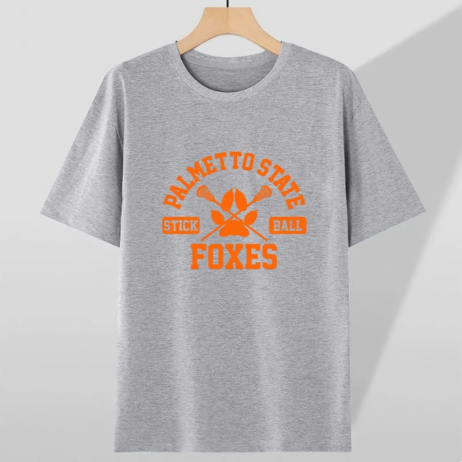 بلايز امرأة جولة الرقبة قصيرة الأكمام رقيقة فضفاضة عارضة Palmetto الدولة Stickball الثعالب طباعة تي شيرت الصيف عارضة المحملة #5