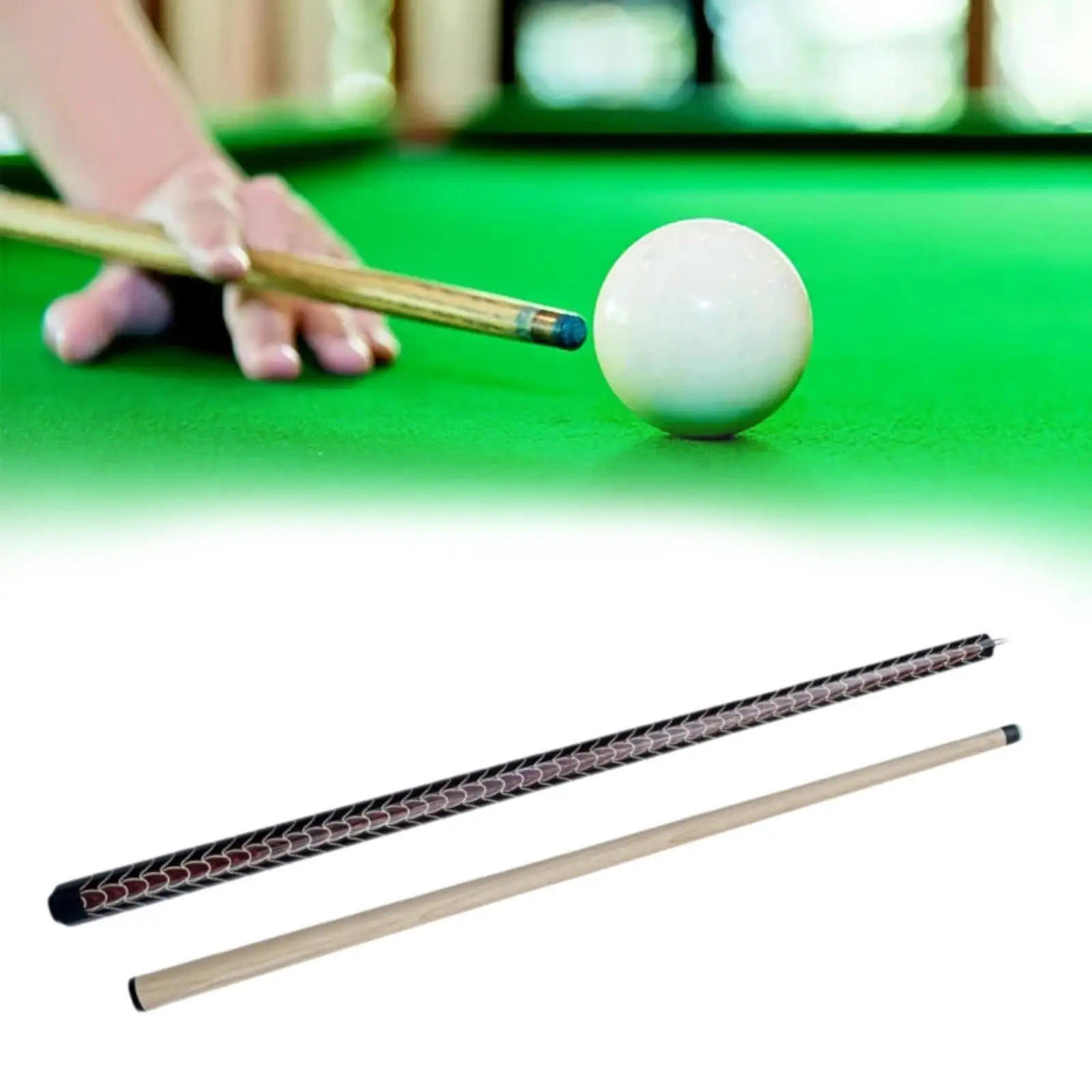 Wooden Billiard Cue 13.8mm Tip Economic Segmented 57inch Billiard Pool Cue Stick