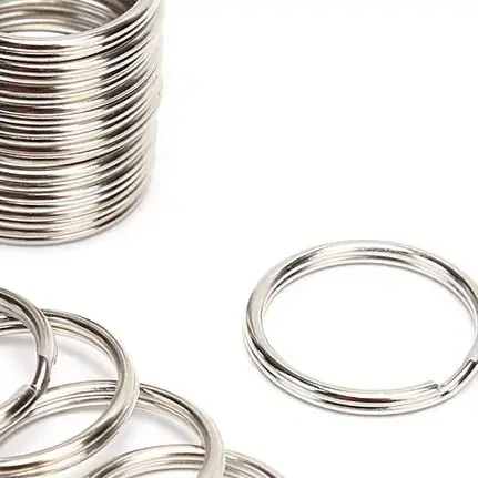 100 teile/los Schlüssel Ringe DIY Metall Schlüssel Halter Split Ringe Hoop Metall Schleife Schlüsselbund