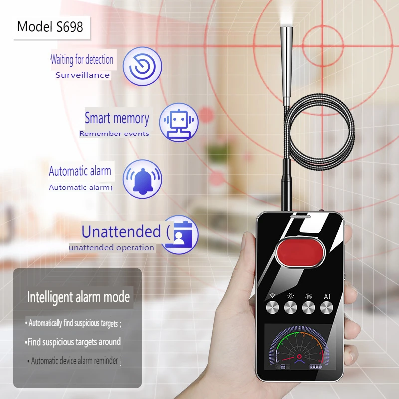 

S698 infrared Camera Automatically Scans Hotels To Prevent Theft, Peeping, Monitoring, Wireless GPS Signal Detector