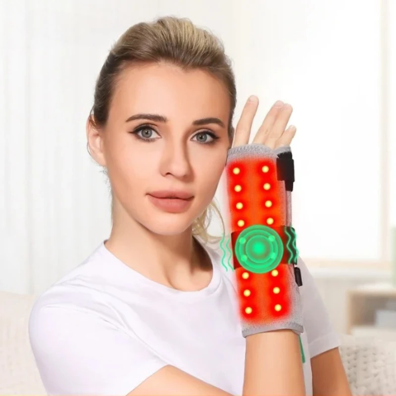 

Red Light Heating Massage Wrist Braces Sport Protection Hand Massager Support Wrist Band Pad Brace Tool Heat Health Care Device