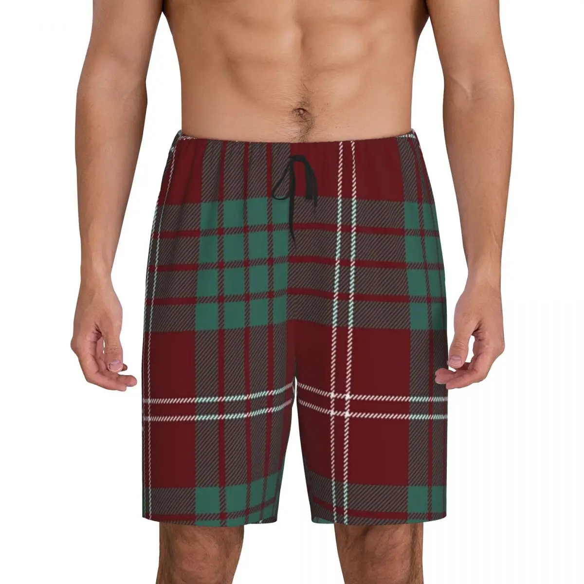 

Custom Clan Crawford Tartan Short Pajama Pants Men Sleepwear Sleep Lounge Bottom Shorts Sleeping Pants