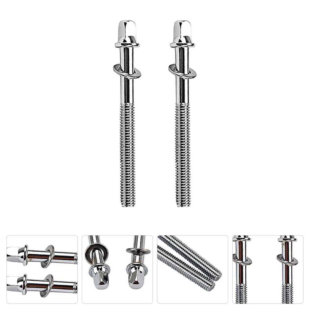 

Drum Tension Screws Bass Mounting Hardware with Washers Silver Metal Accessories