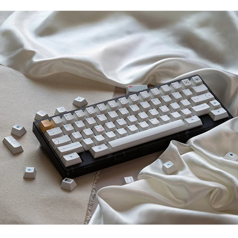 Fbb-Clavier de jeu mécanique personnalisé, Keycap T52, Sublimation Pbt, Style Braun minimaliste, Cadeau pour ordinateur, Original