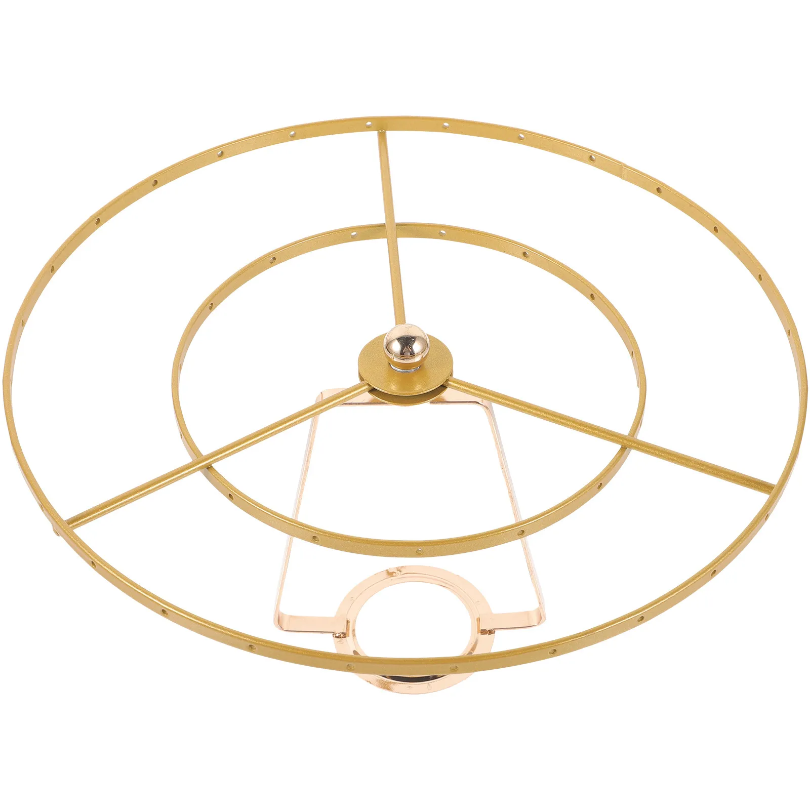 1Set DIY Lampshade Metal Frame Vintage Lamp Shade Ring Decorative Wire Ring Lampshade Accessory Holder for Ceiling Light Pendant
