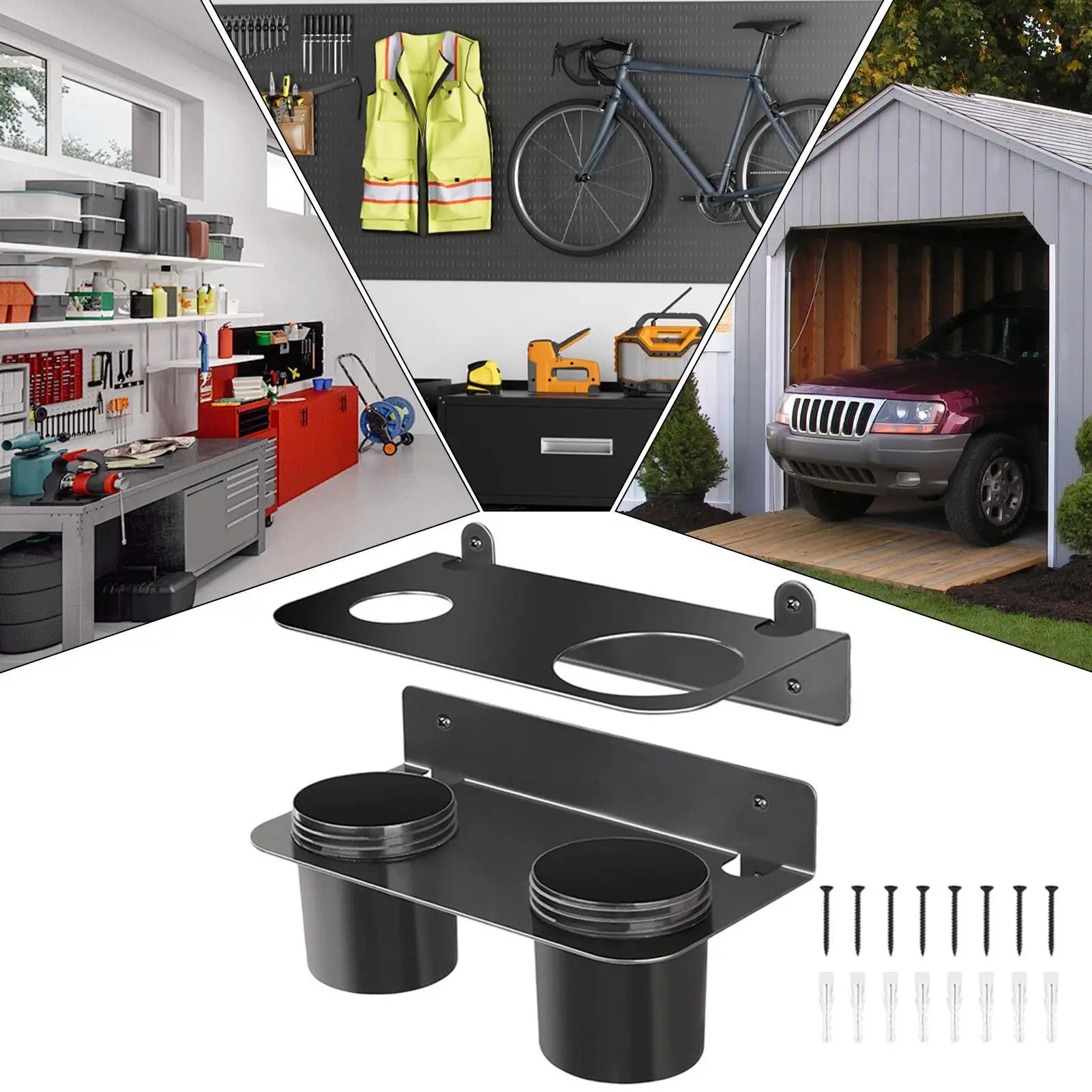 Oil Funnel Holder Kit With Removable Drip Cups Wall Mount Garage Supplies Oil Funnel Stand For Coolant Motor Engine Additive