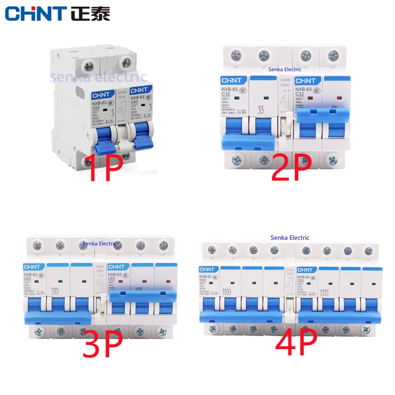 CHINT Dual Power Manual Transfer Switch Mini Type Interlock Circuit Breaker ATS for Home 220V AC