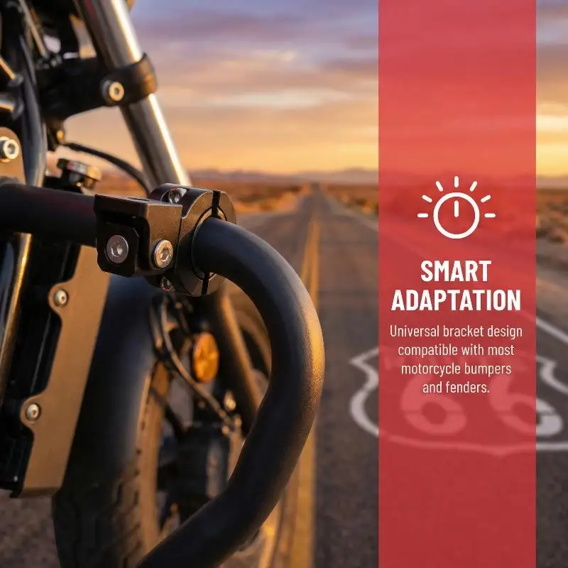 Adjustable Motorcycle LED Light Brackets Bumper Modified Headlight Mount Bracket Universal Mount Kit Internal Dia 18-32mm