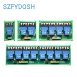 1 2 4 8 Channel Relay Module 30A With Optocoupler Isolation 5V 12V 24V Supports High And low Triger Trigger With Module Stand