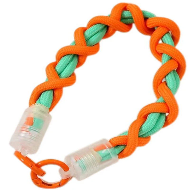 Nylon Fried Dough Twists Braided Rope, Short Mobile Phone Lanyard, Wrist Strap, Key Chain, Camera Bag, New Designer, 5Pcs