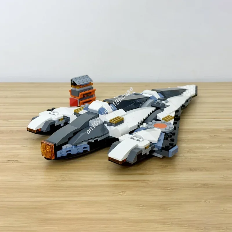 405PCS Star Battle Delta-7X Super Aethersprite Heavy Starfighter Spaceship Model Moc Building Blocks Stacking Bricks Creative