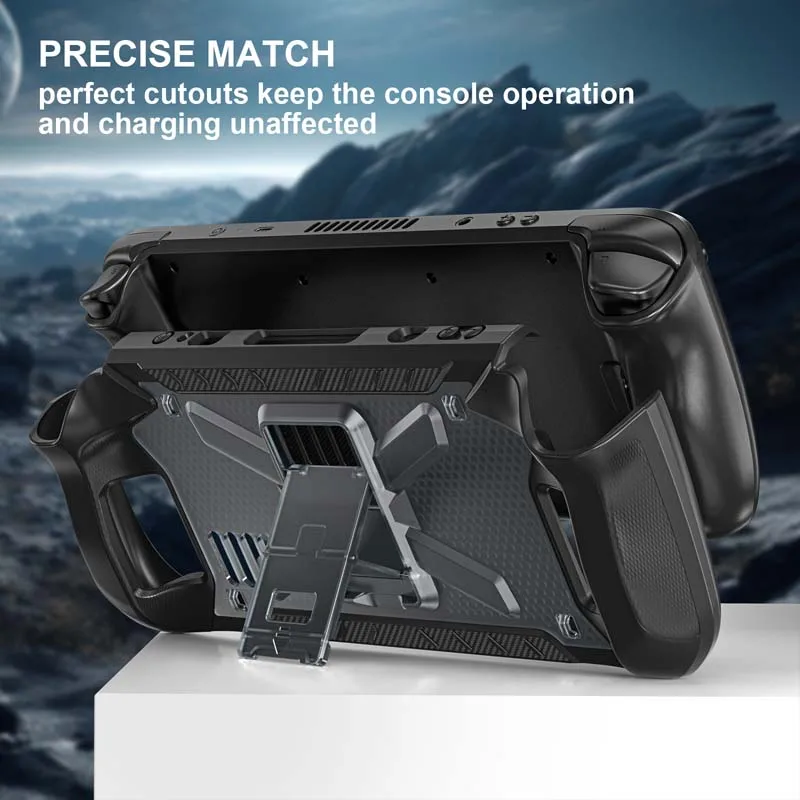 Protective Case for Valve Steam Deck Shockproof Cover SteamDeck Stand Casing Holder with Shoulder Strap