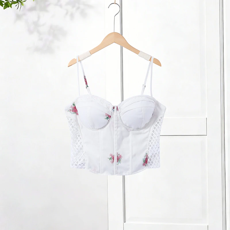 Neues Herbst-Set 2026: Schickes Blumenmuster-Hosen-Set für Damen – schmales Sling-Top, Camisole, weit geschnittene lange Hose und Jacke mit Revers und langen Ärmeln – Detail 4