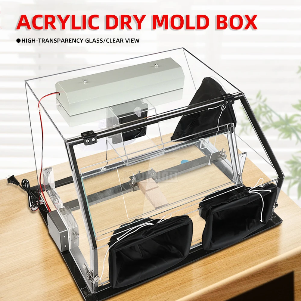 Large Transparent Acrylic Gold and Silver Jewelry Processing Dustproof Box, Carving and Polishing Box, Gold Plating Workbench