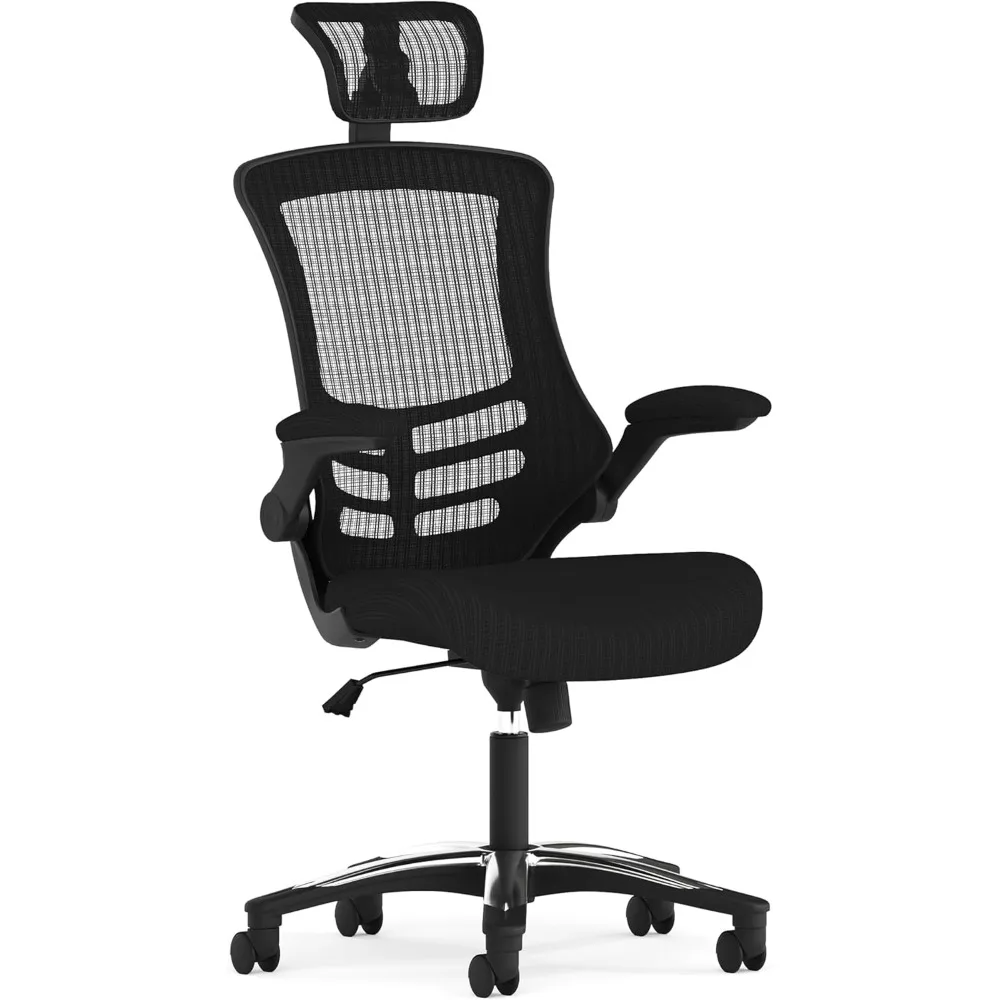 

High-Back Swivel Office Chair with Adjustable Lumbar Support and Seat Height, Ergonomic Mesh Desk Chair