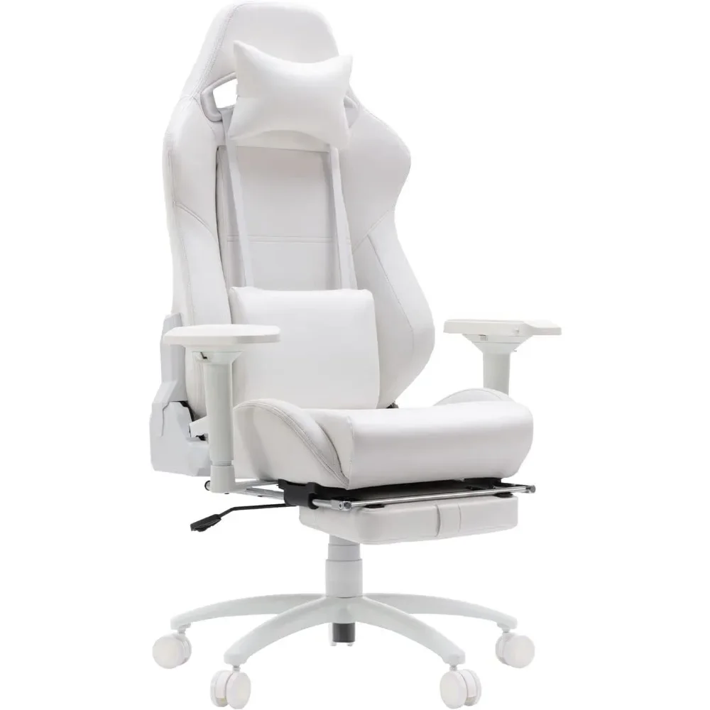 

Gaming Chair for Home, Footrest and Seat Height Adjustable Swivel Ergonomic Video Game Chair, Computer Chair with Headrest