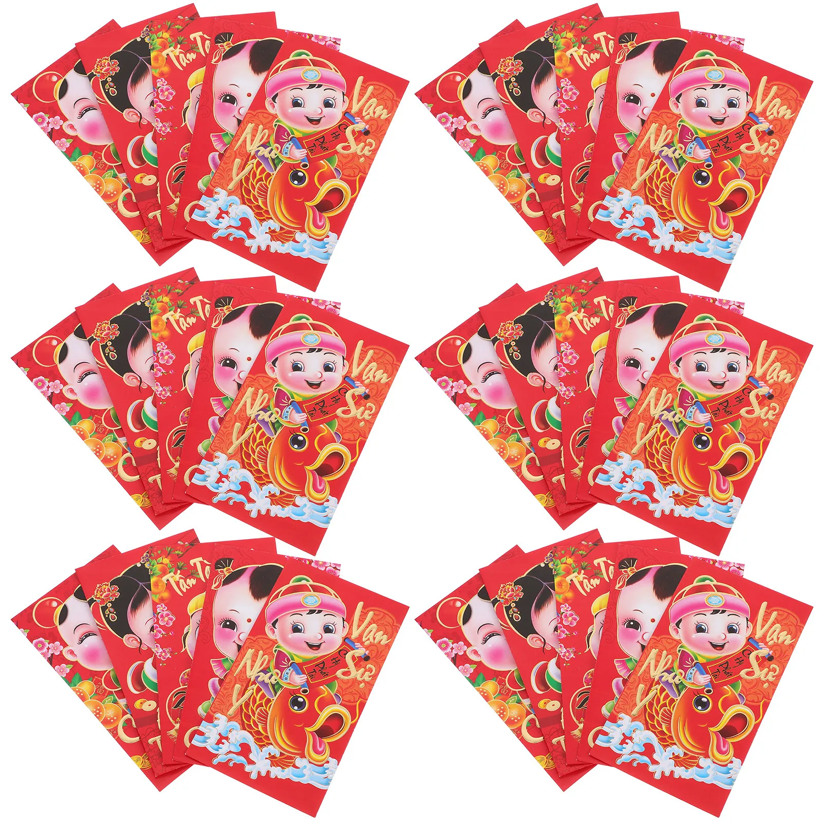 

36Pcs Snake Year 2025 Red Envelopes Paper Money Pouches Spring Festival Red Packets Chinese New Year Luck Money Packets