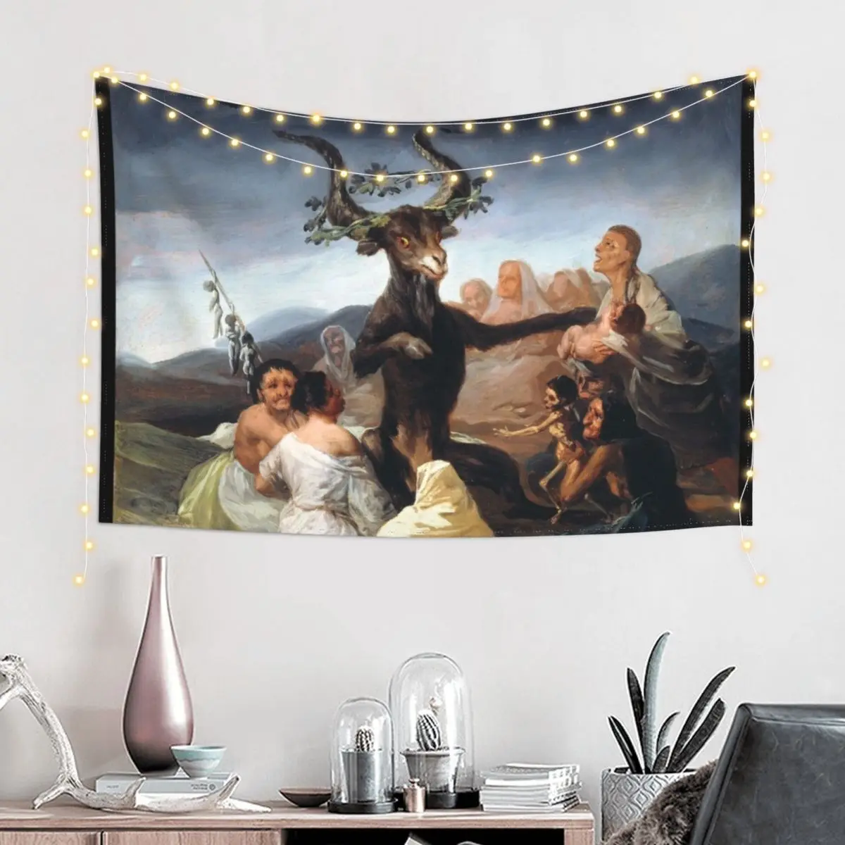 The Sabbath Of Witches Francisco Goya -Witches' Sabbath -The Great He-Goat Tapestry Home Decor Accessories Tapestry