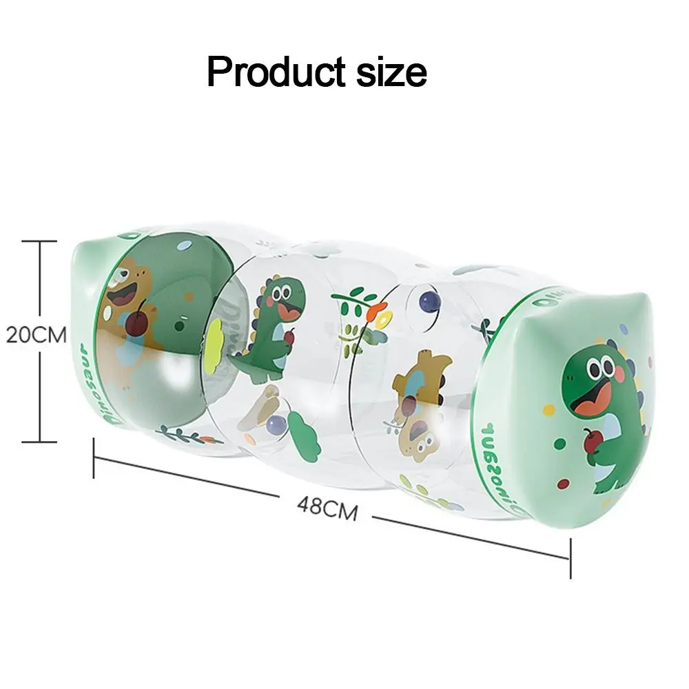 PVC Inflatable Crawling Roller Sensory Activity Stimulating Fitness Roller Toy Interactive Dinosaur Printed