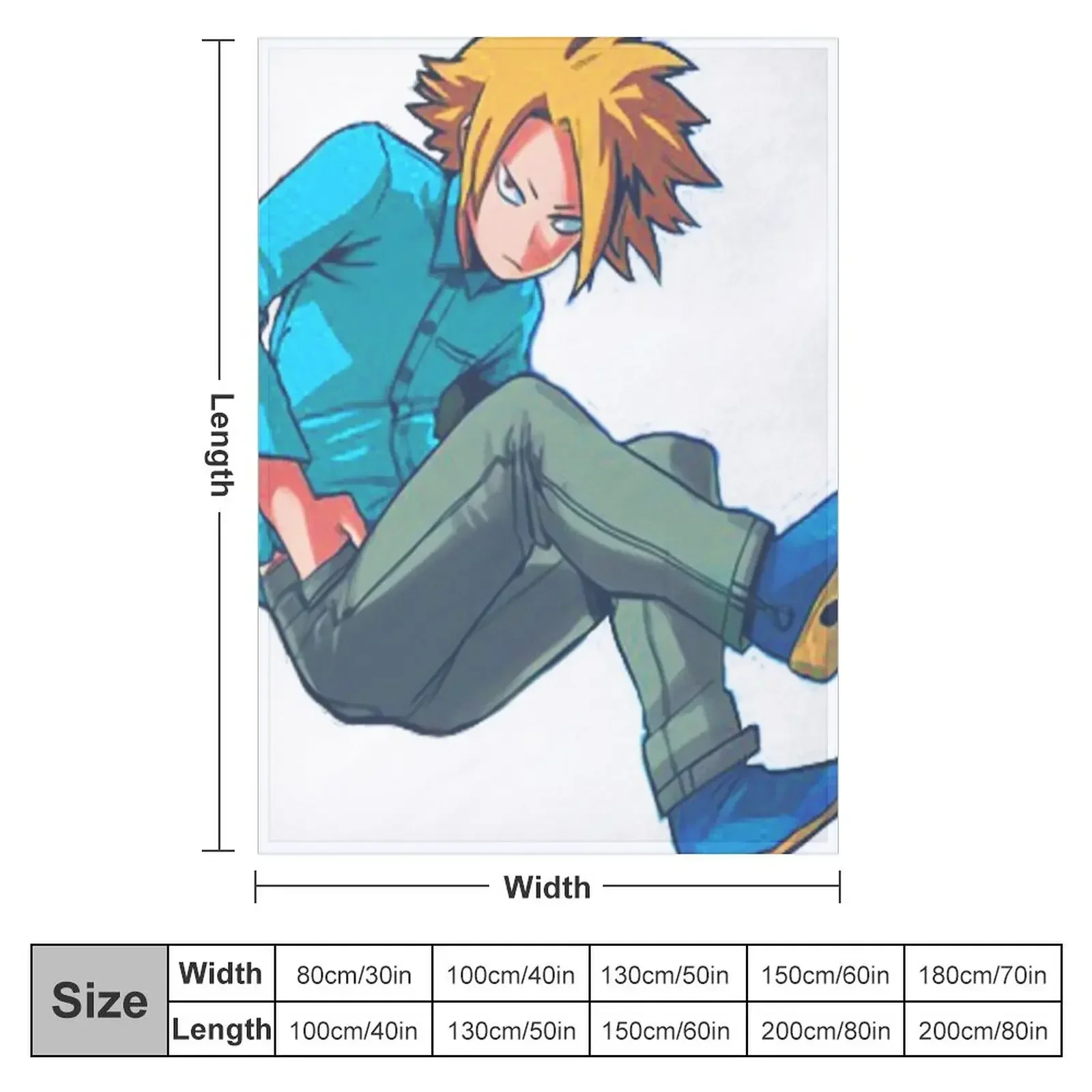 Kaminari Denki Throw Blanket Multi-Purpose Plaid on the sofa valentine gift ideas Blankets