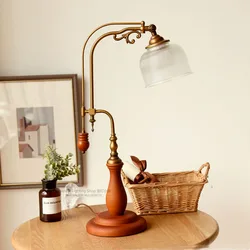 Table lamp retro Nordic American country literary Japanese style desk reading bedside lamp destitute wind