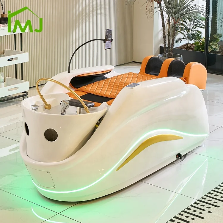 

Salon Electric Head Spa Bed Hair Washing Chair Full Body Massage Shampoo Bed