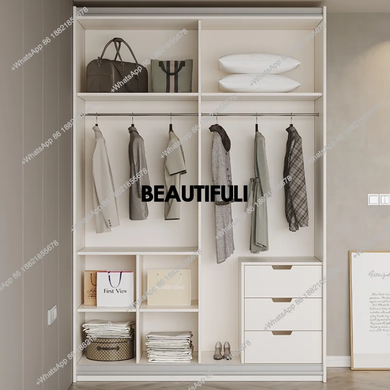 

Sliding Doors Shelf Wardrobes Shelve Drawer Storage Cabinet Wardrobes Bedroom Clothes Storage Muebles Para El Hogar Furniture