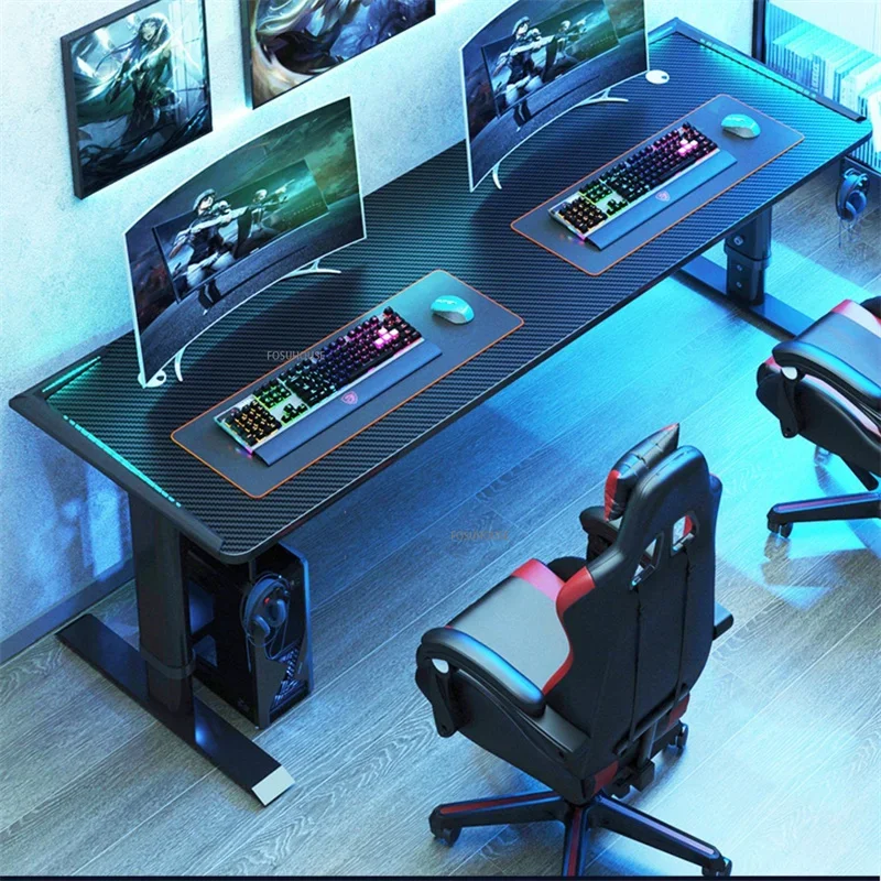 

Modern Adjustable Computer Table Lifting Office Table Bedroom Desk Internet Cafe Double Gaming Desks Desktop Computer Table Z