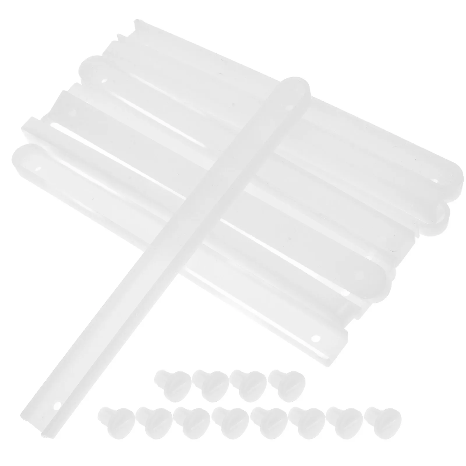 6Sets Plastic Drawer Slides One Piece Structure Smooth Silent Drawer Guides for Cabinet Drawers Kitchen Storage