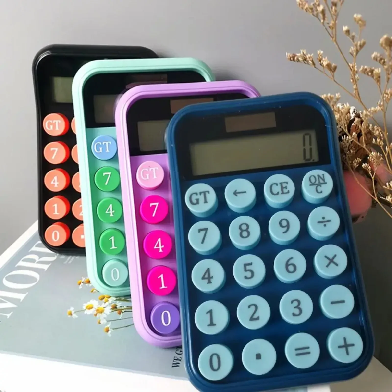 Mechanical Keyboard Calculator Portable Calculator Screen Easy To Use for Office School Home Vintage Desktop Stationery