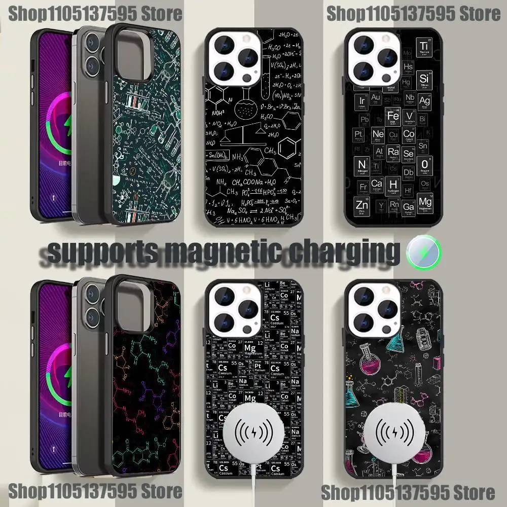 

Periodic Table Chemistry Phone Case For iPhone 17,16,15,14,13,12,11,Pro,Max,Plus,Mini,SE4,E Magnetic Magsafe Wireless Charging