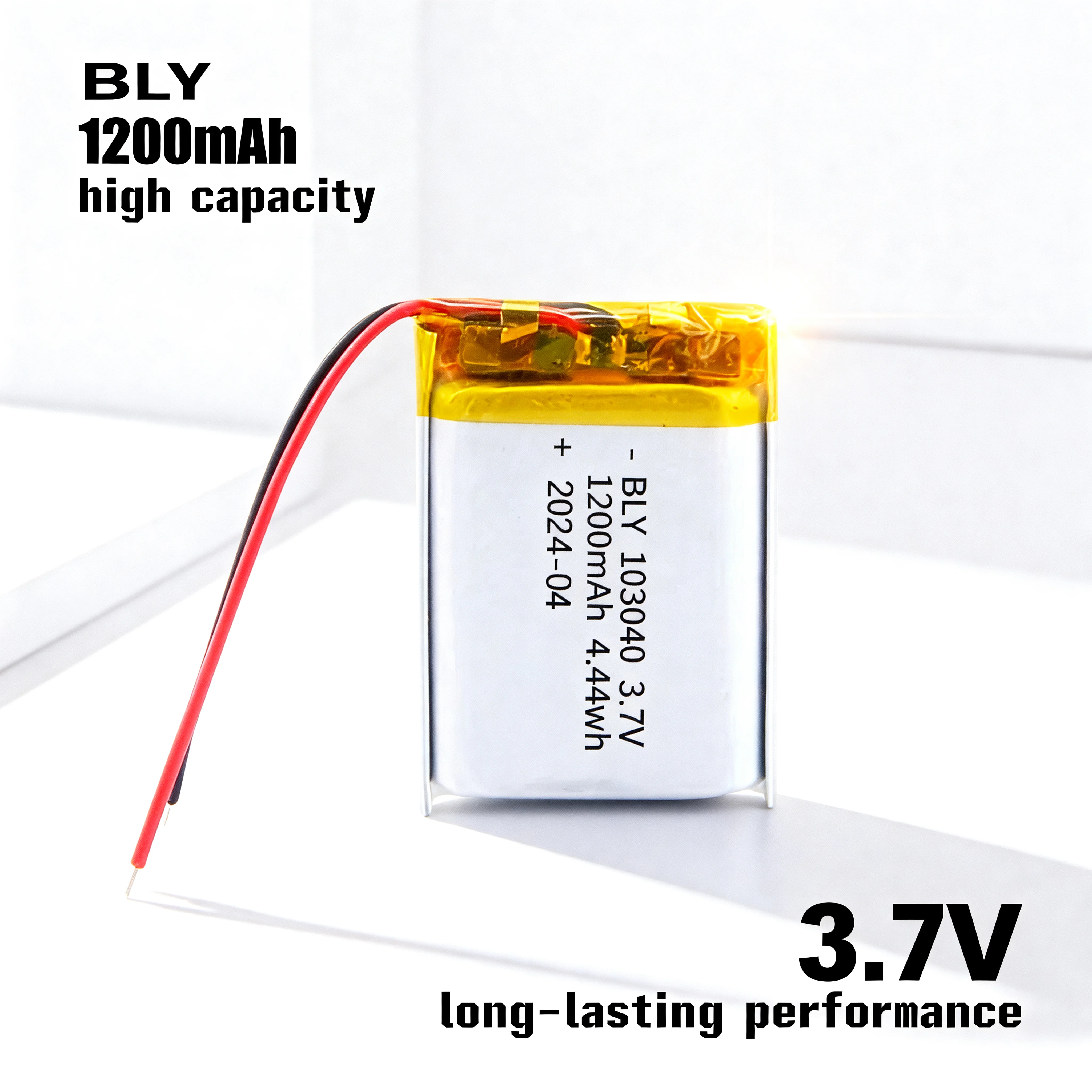 

1200mAh High Capacity 3.7V 103040 Rechargeable Polymer Lithium Battery for Bluetooth Headset GPS Navigator DIY Tools
