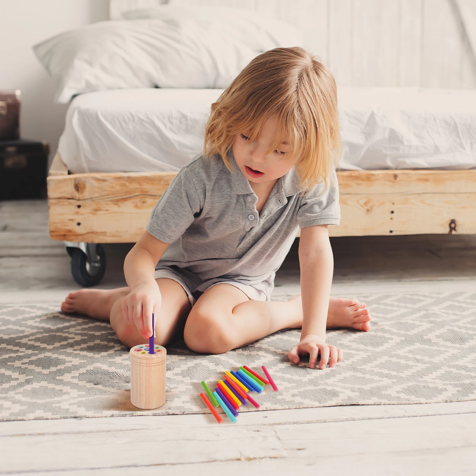 

1Set Color Sorting Cup Cognitive Educational Plaything for Baby Fine Motor Skills Development Preschool Learning Activities