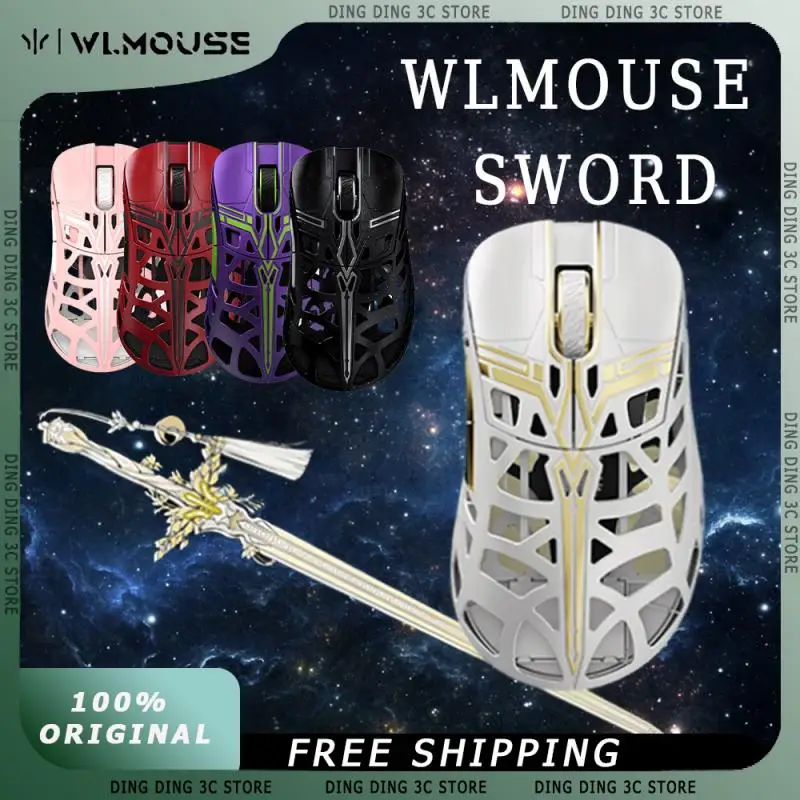 

WanLing WLMouse Sword X Wirelsss мышь PAW3950HS 2-Mode из магниевого сплава легкая эргономичная Персонализированная компьютерная игровая мышь для офиса