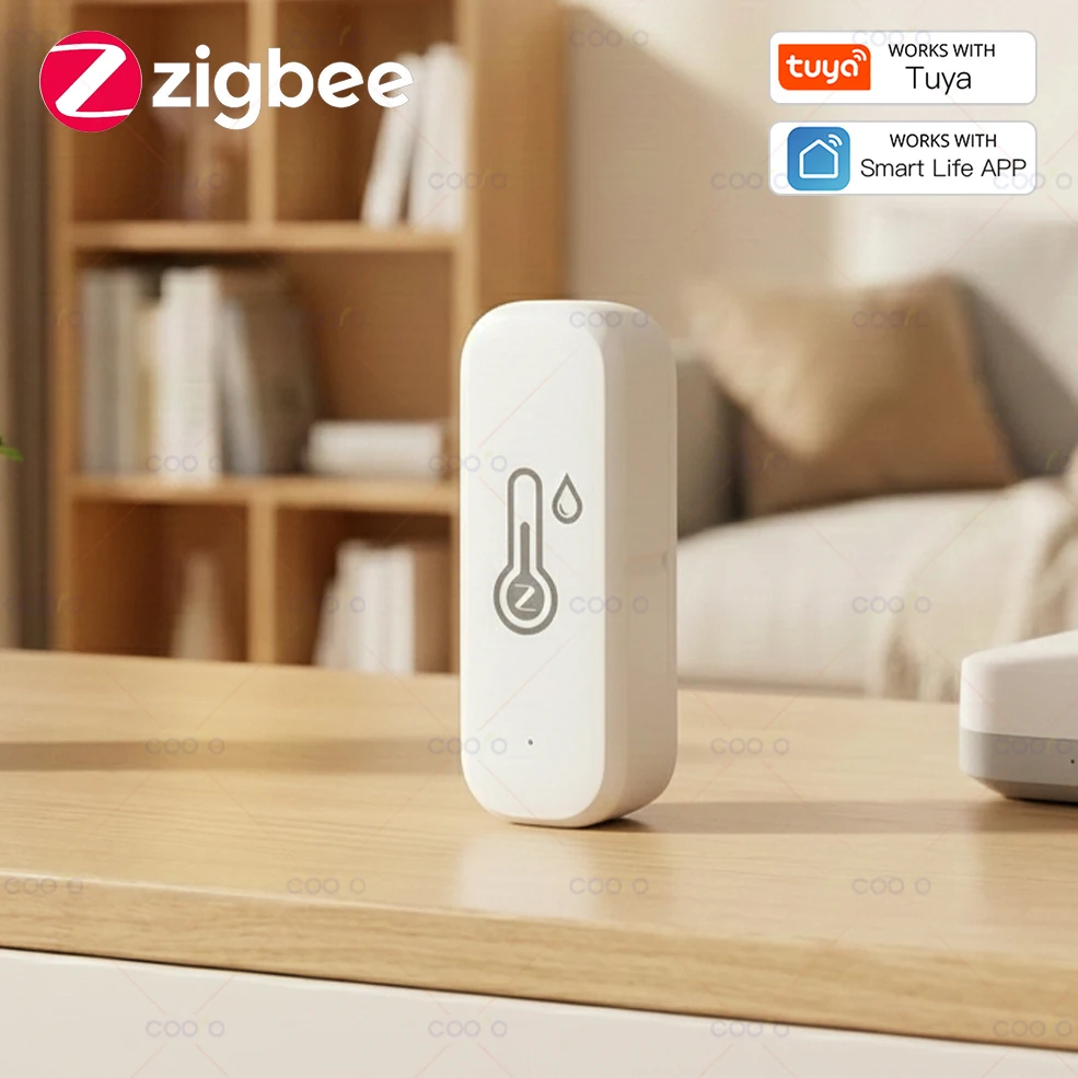 Tuya Smart Zigbee Temperature Humidity Sensor App Remote Monitor Home Connected Thermometer work with Smart Life Zigbee2mqtt
