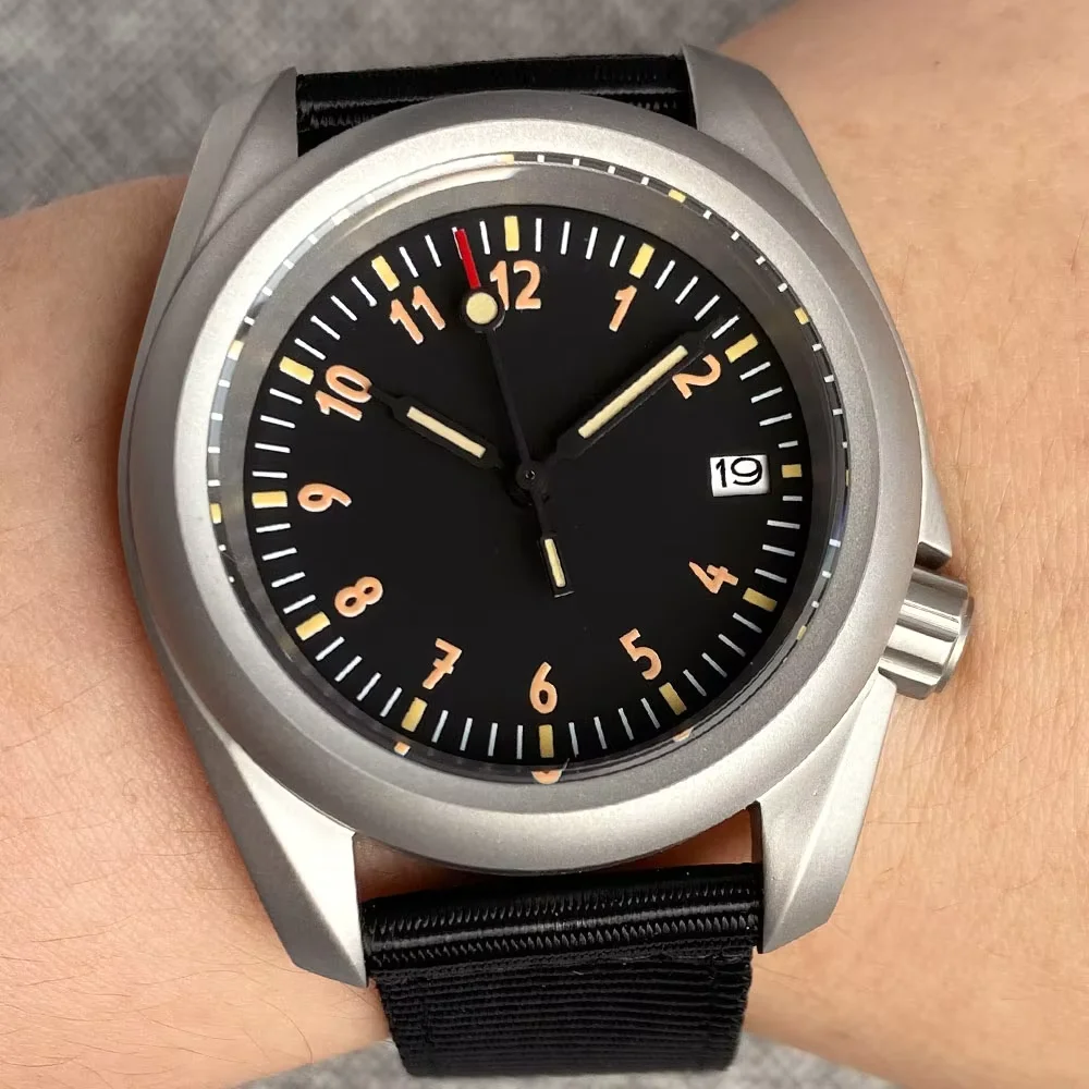 

Tandorio 40mm Frosted Field Watches NH35A Movement Automatic Watch for Men Mechanical Sapphire 200m Waterproof Military Watch