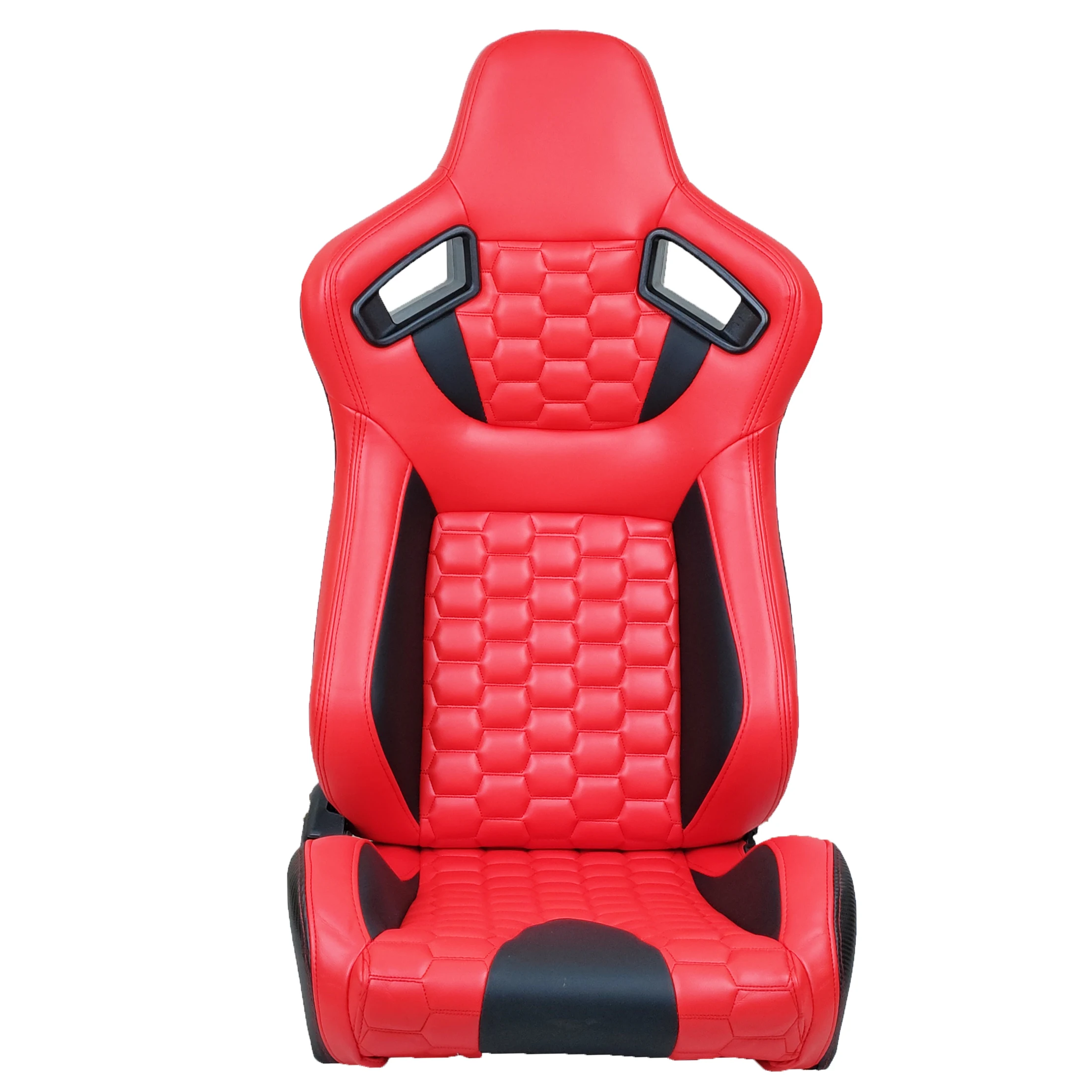 JIABEIR 9008 Red & Black High Quality Leather Adjustable Simulator Sim Bucket Car Racing Seats