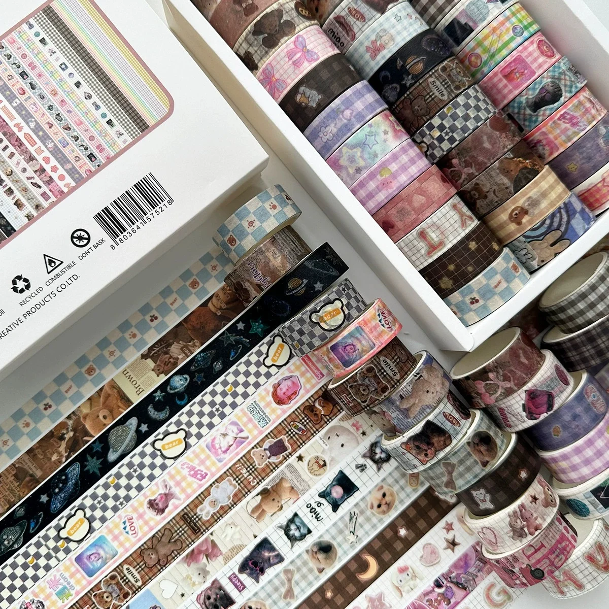 36 rollen per doos Multi-patroon decoratieve tape Handaccount Collage Diy Log Decoratie Student Briefpapier Decoratieve tape
