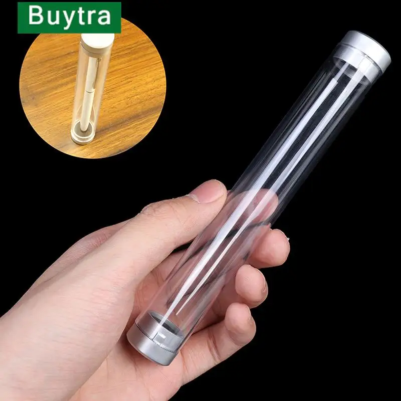 1pc Crystal Transparent Plastic Pen Box Gift Box Metal Pen Box Transparent Pen Case