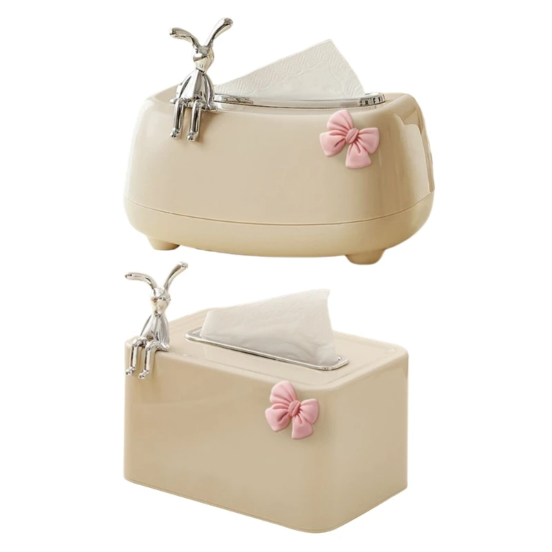 

Napkin Dispenser Tissue with Spring Elegant Paper Towel Storage Box